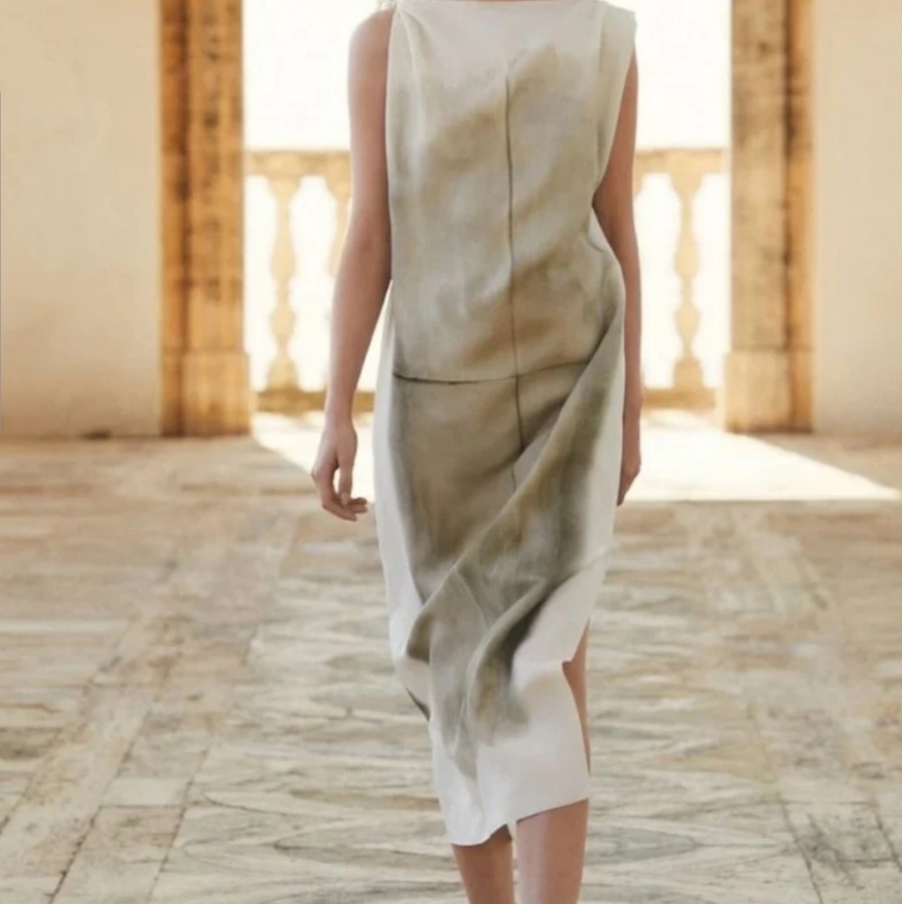 New Linen Luxury Blend Dress - Picture 4 of 7